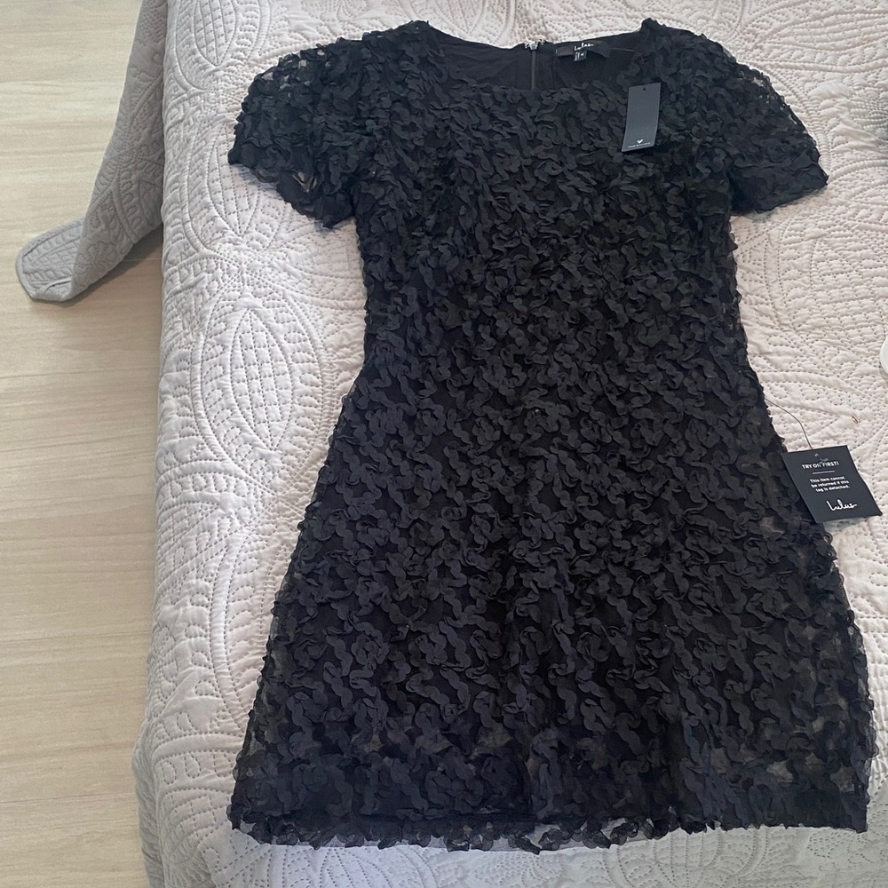 Lulu's Black Textured Dress